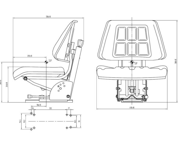 T700 Mechanical suspension seat - Image 2