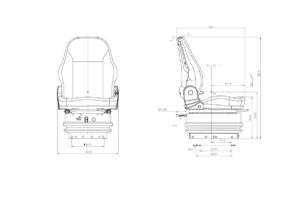 Alternative view of LGV120/C2 Mechanical suspension seat