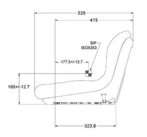 Alternative view of XB150 black/Vinyl Seat 15.5" Tall