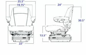 Alternative view of SEARS 5545A Auto Position Suspension Seat