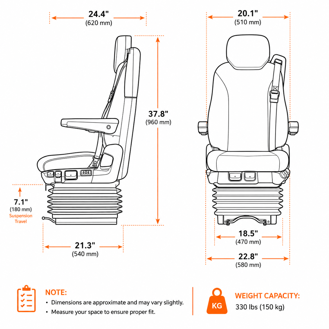 Premium Daf CF/XF truck Seat - Image 2