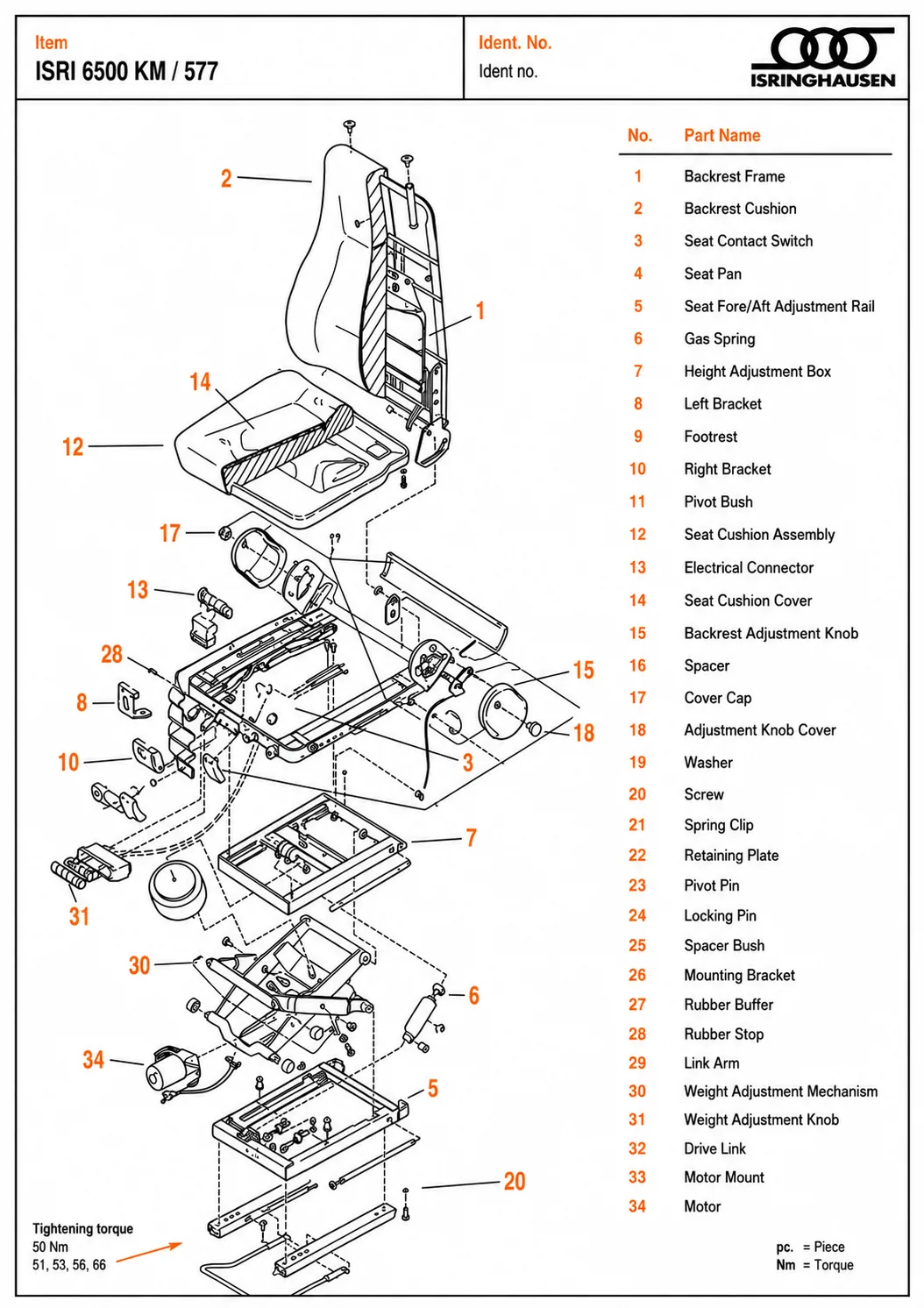 ISRI 6500KM/348 seat - Image 2