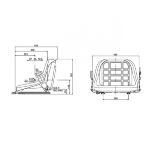 Alternative view of COBO GT50 agricultural seat