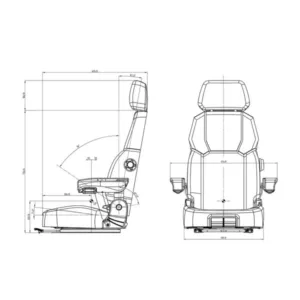 Alternative view of C8 PRO Utility Seat