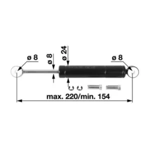 Alternative view of GRAMMER MSG93 shock absorber