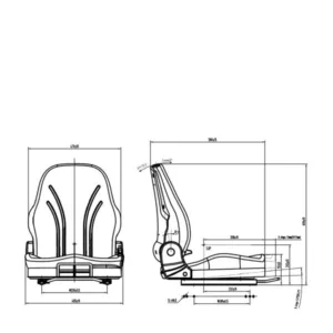 Alternative view of C2 PRO agricultural seat