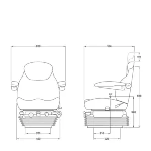 Alternative view of KAB 85E6 seat