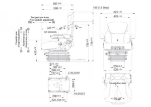 Alternative view of Trimact PiLOT Agricultural Seat