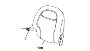 Alternative view of Thwaites Terex Wacker Neuson JCB Dumper Seat Milsco CE200 Backrest Cushion PVC