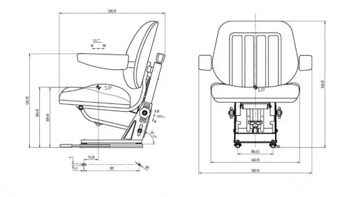 T600 Mechanical suspension seat - Image 4