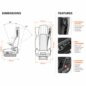 SCANIA DELUXE REPLACEMENT SEAT - Image 2